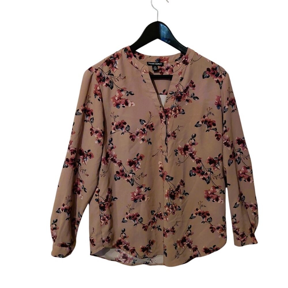 Hilary Radley Pink Floral Blouse - Size S